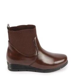 Women Round-Toe Ankle-Length Wedge Boots-image-2