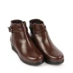 Women Ankle-Length Boots with Buckle Closure-picture-12