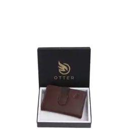 Men Logo Embossed Card Holder with Snap-Button Closure-picture-47