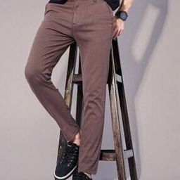Slim Fit Flat-Front Trousers-image-52