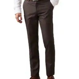 Men Checks Slim Fit Trousers-image-3