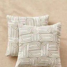 Pack of 2 Geometric Print Square Cushions-image-110