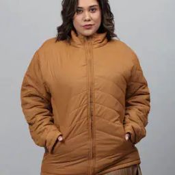 Quilted High-Neck Bomber Jacket-image-51