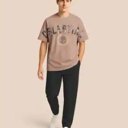 Men Printed T-Shirt with Track Pants-image-12