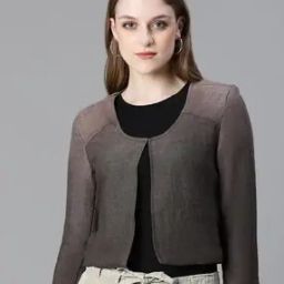 Women Front-Open Regular Fit Jacket-23