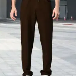 Men Straight Fit Track Pants with Drawstring Waistband-image-21