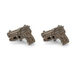 Gun Design Brass Cufflinks-image-2