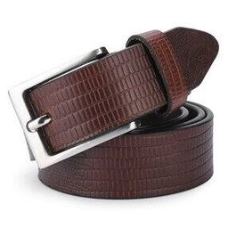 Men Reptilian Pattern Slim Belt with Buckle Closure-image-7