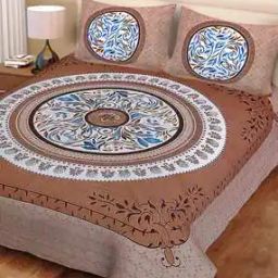 120 TC Cotton Double Bedsheet with 2 Pillow Covers-20