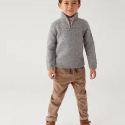 Textured Trousers with Drawstring Waist-picture-53