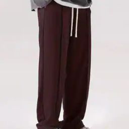 Men Flared Track Pants with Elasticated Waist-image-9
