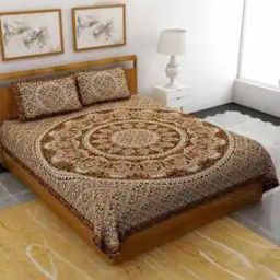 120 TC Double Bedsheet with Pillow Covers-picture-29