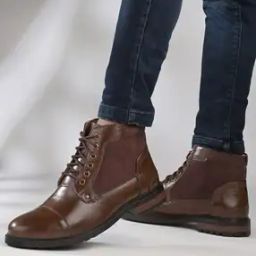 Panelled Lace-Up Ankle-Length Combat Boots-image-73