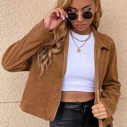 Women Regular Fit Jacket with Zip-Front-image-73