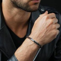 Men Braided Stainless Steel Bracelet-23