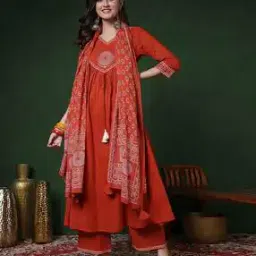 kimayra Women Printed Flared Kurta Suit Set-picture-4