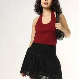 fyre rose Women Fitted Sleeveless Halter-Neck T-Shirt-picture-29