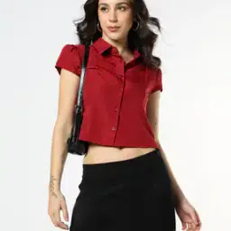 fyre rose Women Slim Fit Shirt with Spread Collar-picture-46
