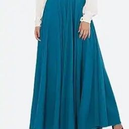 Women Pleated A-Line Maxi Skirt-image-87