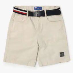 Mid-Rise Shorts with Belt-image-69