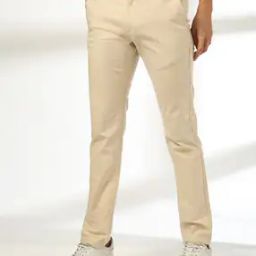 Men Tapered Fit Flat-Front Chinos-image-17