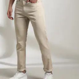 Men Flat-Front Tapered Fit Chinos-image-66