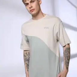 Men Colourblock Regular Fit Crew-Neck T-Shirt-image-91