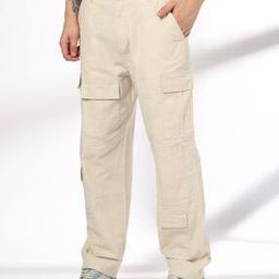 Men Loose Fit Flat-Front Cargo Pants-image-38
