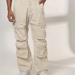Men Loose Fit Cargo Trousers-picture-46