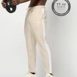 Men Straight Track Pants with Side Panel-image-77