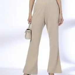 fig Women Flared Flat-Front Trousers-picture-25