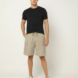 Men Loose Fit Cargo Shorts-image-70