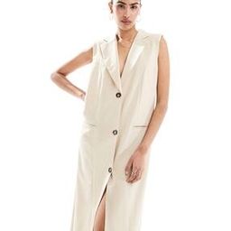 Women Column Waistcoat Maxi Dress-image-78
