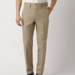 Men Relaxed Fit Flat-Front Trousers-image-37