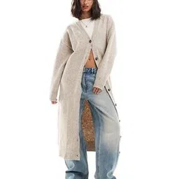 Women Heathered Relaxed Fit Cardigan-image-56