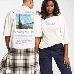 Unisex Oversized License T-Shirt with Van Gogh Print-image-13