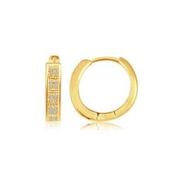 American Diamond-Studded Bali Huggie Earrings-image-47