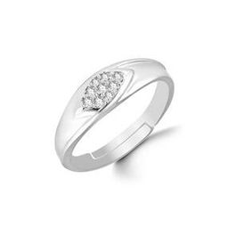 Rhodium-Plated American Diamond-Studded Ring-46