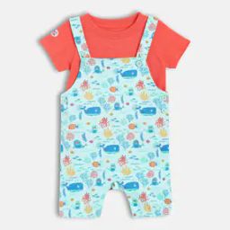 Printed Dungaree Set-image-77