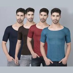 Pack of 4 Men Short-Sleeve Vest-13
