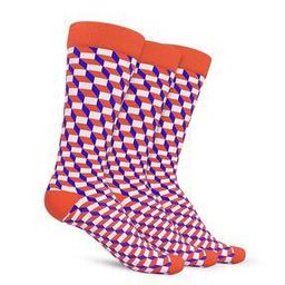 Men Pack of 3 Geometric Print Mid-Calf Length Socks-image-75
