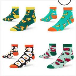 Pack of 4 Printed Ankle-Length Socks-image-28