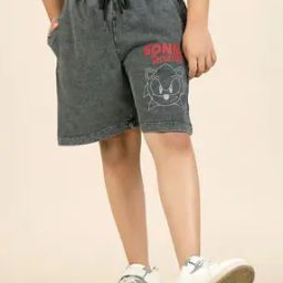 Boys Graphic Print Regular Fit Shorts-20