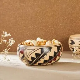 Painted Ceramic Thar Nut Bowl-18