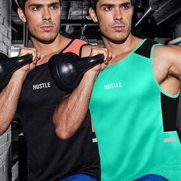 Men Pack of 2 Typographic Print Sleeveless Vests-image-89
