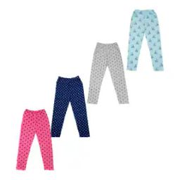 Girls Pack of 4 Graphic Print Track Pants-image-11