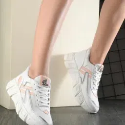 Women Colour-Block Heeled Lace-Up Casual Shoe-image-50