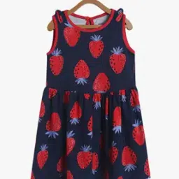 Printed Fit & Flare Dress-11
