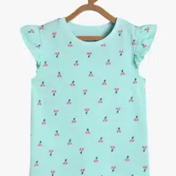 Cherry Print Top with Butterfly Sleeves-image-35