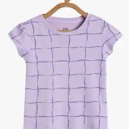 Checked Round-Neck Top-image-77